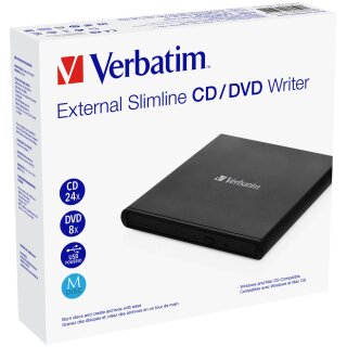 Verbatim Mobile DVD Rewriter USB 2.0 Black 2025 (B)